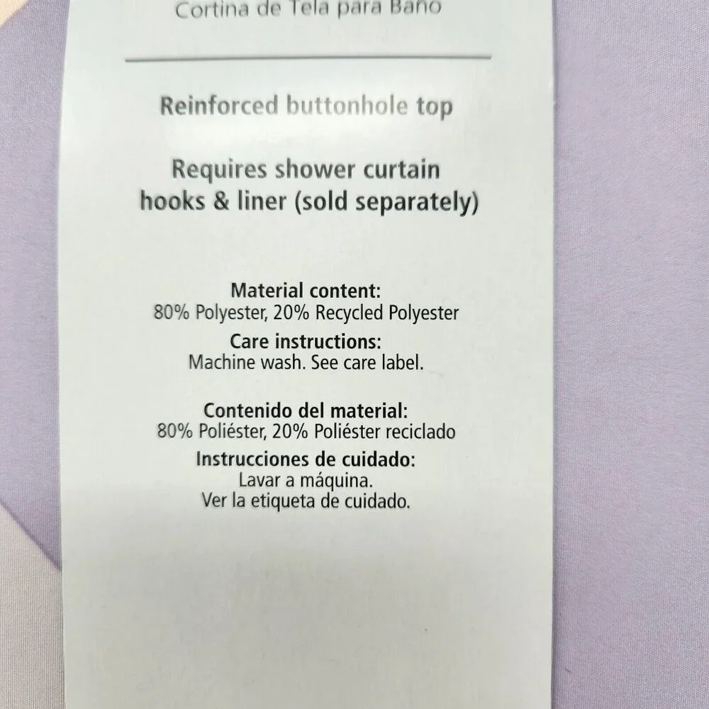 Mainstays Pastel Colorblock Shower Curtain, 72